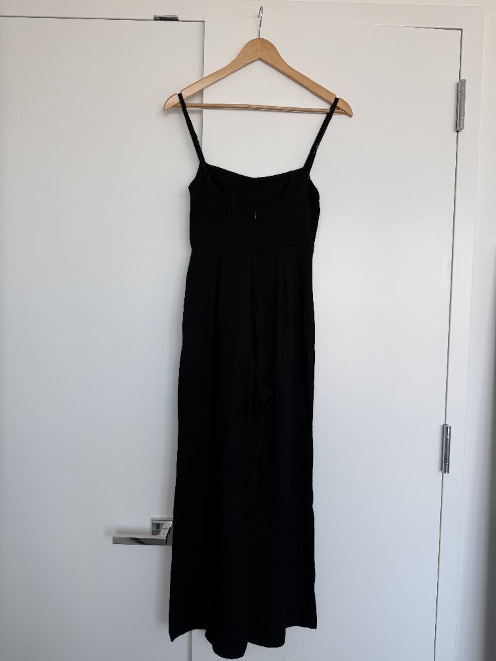 Reformation Wide-Leg Jumpsuit Cowl Neck Black Size 2P Petite